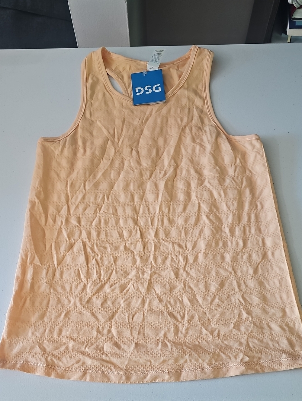 DSG Peach Textured Racerback Tank Top